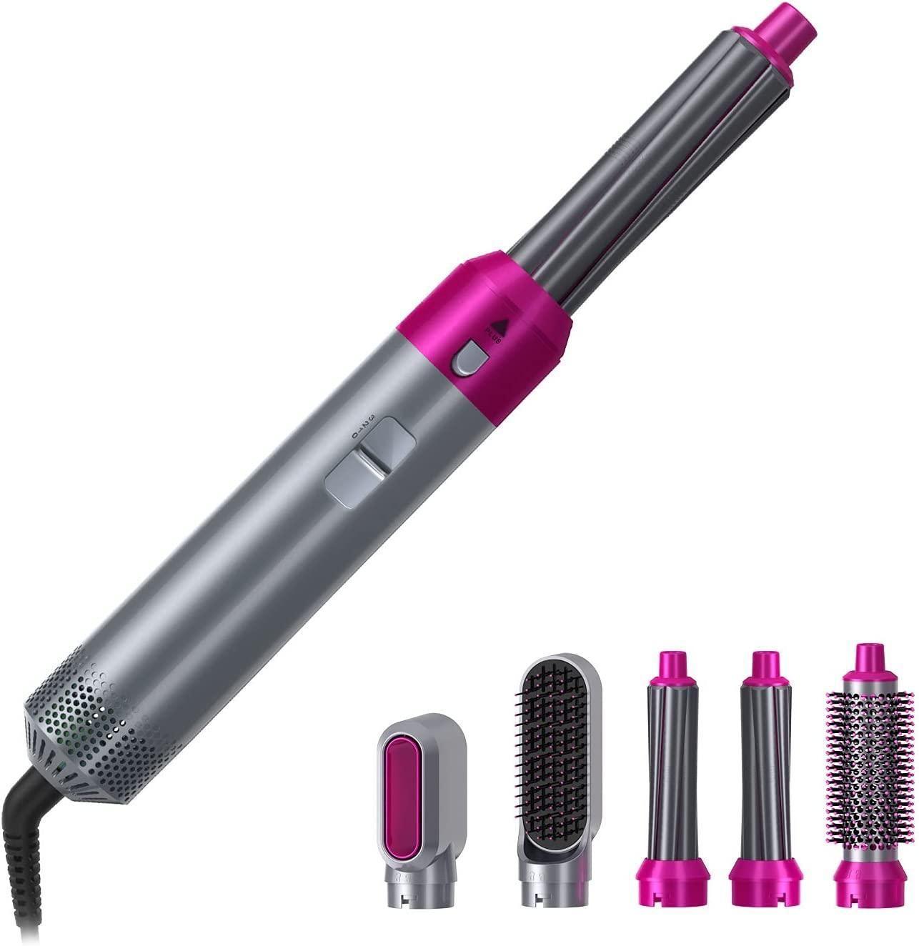 5-in-1 Hair Styling Tool | Hot Air Brush, Hair Dryer & Volumizer for Salon-Quality Styling at Home