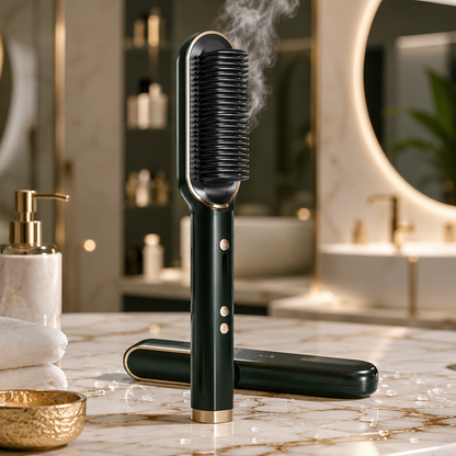 Hair Straightener Brush for Women & Men with 5 Temperature Control Smooth