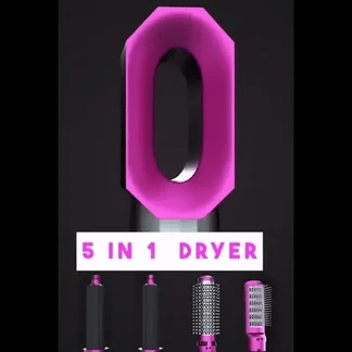 5-in-1 Hair Styling Tool | Hot Air Brush, Hair Dryer & Volumizer for Salon-Quality Styling at Home